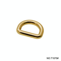 Konektor Cincin D Logam Berlapis Emas 13mm 15mm 20mm Gesper Paduan Seng untuk Tali Tas, Tas Tangan, Pakaian, Grosir Kustom