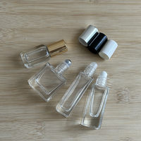 Flacon de 10 ml pour huile essentielle rafraîchissante, format voyage, avec bille en verre et capuchon en bambou