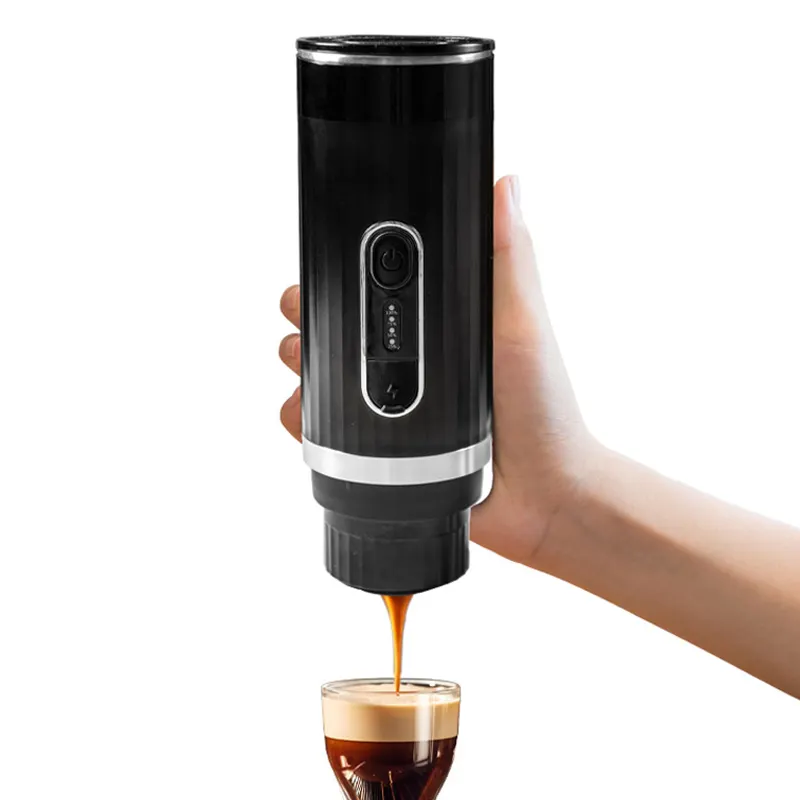 Pembuat kopi elektronik Usb portabel, 3in 1 mesin kopi kapsul Espresso pemanas otomatis nirkabel, pembuat kopi perjalanan
