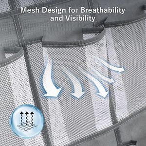 16-Pocket Hanging Organizer Breathable Mesh <b>Shoe</b> Storage Over The Door With <b>Hooks</b> For Closet And Travel Use - Product Image 6