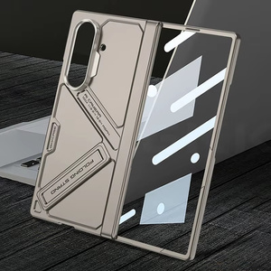 Protector de Pantalla de Vidrio Templado Transparente de Alta Calidad para <span class=keywords><strong>Samsung</strong></span> Z Fold 7 6 5, Funda con Soporte Oculto Antigolpes - Product Image 2