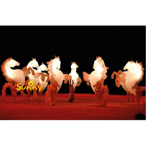 Cavallo gonfiabile su misura del LED per il cavallo gonfiabile di illuminazione principale bianco di parata per la prestazione di carnevale - Product Image 5