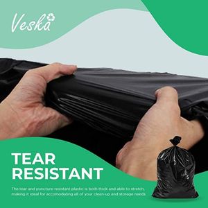 Thương mại "2 triệu" màu đen Nhà Bếp Có thể gập lại Thùng rác Túi 13 15 23 33 55 GL gallon tái chế 1.2 mil rõ ràng Thùng rác Túi HDPE 38x58 - Product Image 3