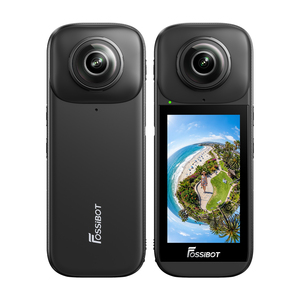 Caméra d'action panoramique binoculaire Fossibot FAC360, accessoires en option, compatible Android 10, 1800 mAh, caméra sportive, caméra étanche - Product Image 6
