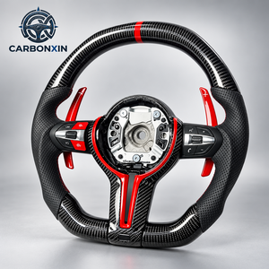 Volant de voiture directement de l'usine pour modèles M5/M2, design sportif en fibre de carbone et cuir, Plug & Play, personnalisable - Product Image 2