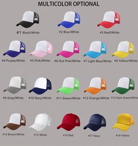 Blank <b>Plain</b> Mesh Trucker Hats Sublimation <b>Baseball</b> Men Women Diy Custom <b>Caps</b> Adjustable Snapback Promotional Gifts - Product Image 2
