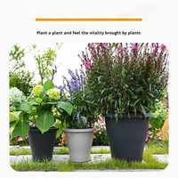 Pot de fleurs en plastique de style pastoral, jardinière en plastique pour bulbes de lys, conteneur à fleurs bicolore pour cour, balcon, usage intérieur