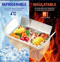Boîte isotherme en aluminium pour fruits frais, carton pliable en mousse, modèle Jingbu, capacité 160 kg, en stock, vente en gros