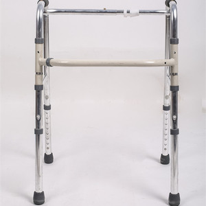 Aide à la marche en acier inoxydable - Aide à la marche de type cadre pour personnes âgées - Réglable aux quatre coins avec fonction siège - Product Image 5
