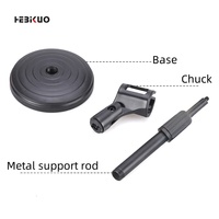 Support de microphone de bureau en gros, hauteur réglable, base ronde, pour réunions en ligne