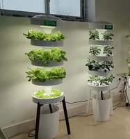 LED Verticale Tuin Zelfwatergevende Plantenbak Slimme Binnentuin Thuis Hydroponische Kit Automatische Druppelbevloeiing Kast