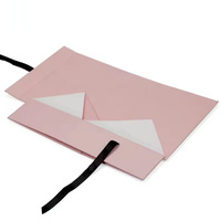 Robuste Hochwertige Rosa Wellpappe Geschenkbox Umweltfreundlich Biologisch Abbaubar Luxus-Branding Schleifenband Magnetverschluss