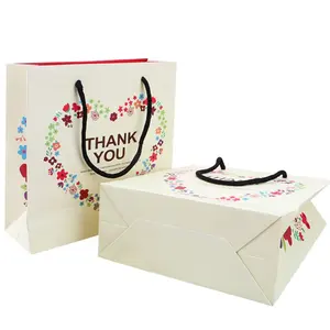 Sevgililer hediye aşk Favor tatlı teşekkür ederim hediye beyaz kağıt özelleştirilmiş çanta hediye paketleme torbası