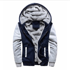 Manteau à capuche d'hiver pour hommes Veste <span class=keywords><strong>cardigan</strong></span> de sport décontractée de haute qualité pour hommes avec polaire épaisse et veste chaude OEM - Product Image 5