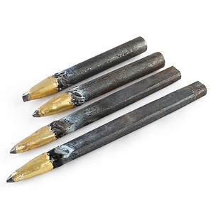 SEUNMUK 3 Pack 12 Inch Alloy Steel Mason Chisel With Hand Protection Heavy Duty Straight Edge For Demolishing