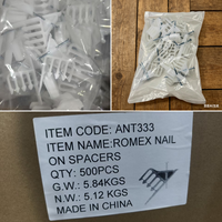 Attache-câbles en polypropylène blanc ou rouge, agrafes multi-câbles à clouer en plastique, serre-câbles pour organiser et sécuriser les câbles