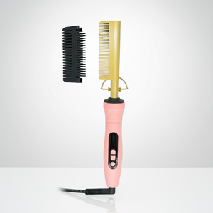 Portatile 500 ° Pettine Elettrico Multifunzione con Display LCD per Lisciare e Arricciare i Capelli, Logo Personalizzabile, Pettine Riscaldato - Product Image 1