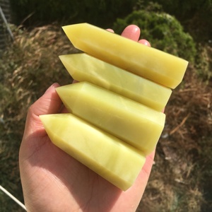 Cheap <strong>Price</strong> Natural Crystal Healing <strong>Stone</strong> Point Lemon <strong>Jade</strong> Tower Green <strong>Jade</strong> Point for Decoration - Product Image 3