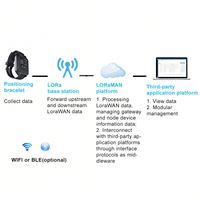 Montre connectée Lora SDK IoT pour la gestion des tâches dans les parcs industriels, la restauration, les hôtels, les soins aux personnes âgées, la patrouille ferroviaire et les travailleurs