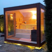 Cabine de sauna à vapeur humide en bois d'intérieur et d'extérieur de bonne qualité pour 4-6 personnes