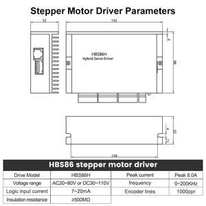 Bộ <span class=keywords><strong>Kit</strong></span> Servo Đóng Vòng Kín Dễ Sử Dụng 4.5N.m 8N.m 12N.m <span class=keywords><strong>CNC</strong></span> 3 Trục Động Cơ Bước Nema 34 Có Encoder và Driver - Product Image 5