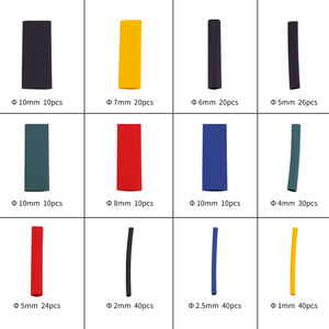 Vente en gros 280 pcs 2:1 Kit de gaines thermorétractables Assortiment de gaines <span class=keywords><strong>Tube</strong></span> Wrap Cable Wire Kit pour <span class=keywords><strong>RC</strong></span> Car Parts DIY - Product Image 3