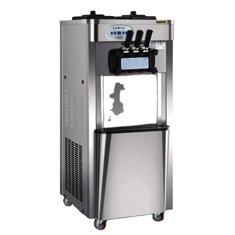 상업용 스테인레스 스틸 자동 공기 냉각 시스템 기계 2 + 1 맛 대용량 급속 생산 아이스크림 M
