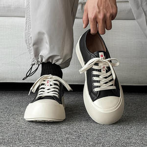 Zapatos de Cuero Genuino de Alta Calidad, con Suela Gruesa Acolchada, que Aumentan la Altura, Elegantes, con Cordones, Casuales, para Caminar - Product Image 3