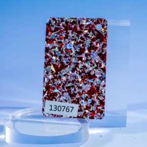 Plaques en acrylique découpées au laser, bleues avec paillettes violettes, avec service de découpe pour la décoration - Product Image 4