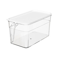 Boîte de rangement pour réfrigérateur en plastique transparent épais de style minimaliste moderne, hermétique, pour congélateur