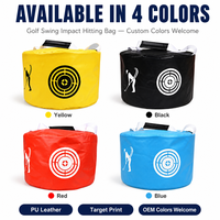 Sac de frappe de golf pour entraînement d'impact, en cuir PVC, imprimé cible, 43x28cm, 4 couleurs, logo personnalisé, OEM