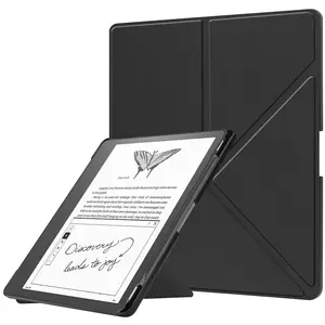 Étui en cuir PU origami avec couvercle transparent pour kindle scribe 10.2 pouces couverture d'impression intelligente pour Kindle Scribe 2022