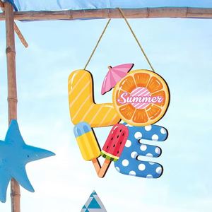Wholesale Custom Summer Style Wooden Sign, Branded Beach Themed Decoration Promotional Gift for Summer Brands & Cold Drink Shops - Product Image 1