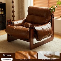 Fauteuil Jersey Island, style rétro, en bois massif, pour salon, petit fauteuil inclinable design, nouveau, pour la maison