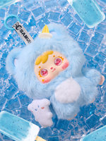 Trois petits Fluffies Samuel Hugs Ice Cream, adorable jouet en peluche à thème animal, boîte mystère, porte-clés, pendentif de sac à dos