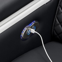 Fauteuil de pédicure électrique haut de gamme réglable avec bain de pieds, système de jets sans tuyauterie, lampe LED 7 couleurs, massage par pétrissage automatique