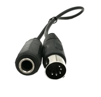 Câble d'extension Audio stéréo rs-midi, 5 broches, mâle vers femelle, 6.35MM