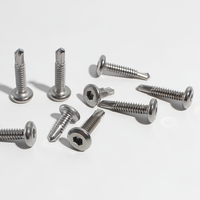 Vis autotaraudeuse à queue de perceuse hexagonale interne à tête cylindrique SS410 d'usine vis à queue d'aronde autoperceuse, vis spéciale pour garde-corps