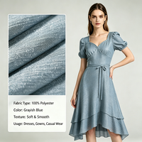 Tissu Brocart 100% Polyester Teint Écologique Jacquard Doux Largeur 58/60" pour Robes et Vêtements Féminins - Vente en Gros Usine