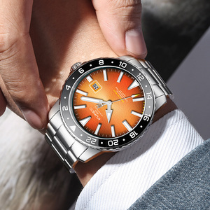 1Customized Luxury Stainless Steel Miyota <b>Automatic</b> Mechanical Water Resistant <b>Chronograph</b> Men's Watch Pointer Dial 20mm Band - Product Image 5