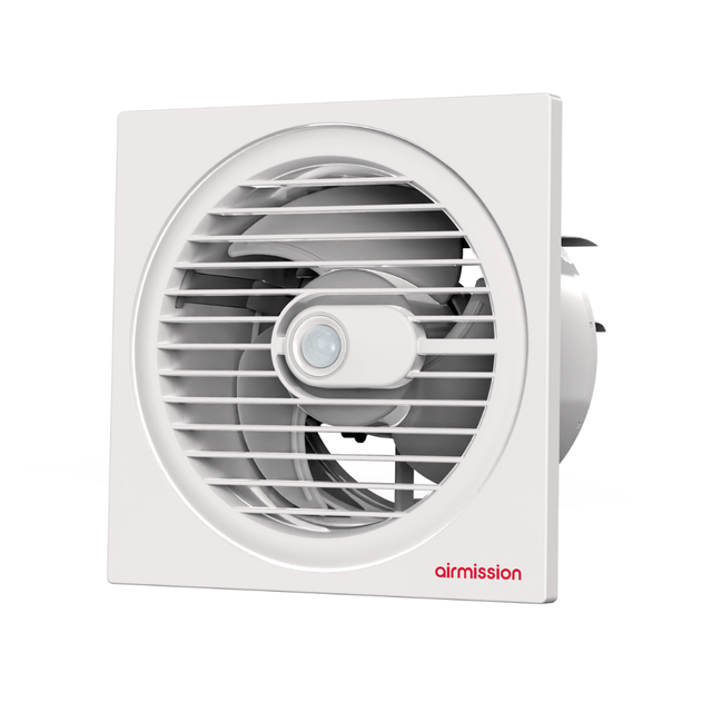 Smart Ventilation Fan 150mm Window Mounted Bathroom Exhaust Extractor Fan Motion Sensor Automatically on