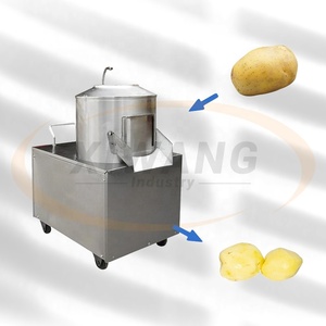 Machine Commerciale Automatique de Lavage et d'Épluchage de Fruits et Légumes pour Patates Douces, Taro, Carottes, Pommes de Terre, Gingembre – Éplucheur et Laveur à Froid - Product Image 2