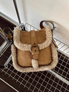 Bolso de Hombro de Ante Sintético para Mujer, Estilo Coreano Retro, Pequeño, Nuevo y Moderno 2025, de Poliéster, para Otoño e Invierno - Product Image 2