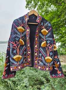 New Women's Winter Type Handmade <b>Quilted</b> Cotton Coat Indian TNT Suzani <b>Jacket</b> Boho Women Coat, Gift For Her - Product Image 2