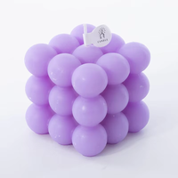 Bougie parfumée d'aromathérapie moderne de luxe, 100% cire de soja biologique, faite à la main, forme cube, pour les fêtes, les mariages, Halloween, Thanksgiving