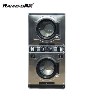 20KG çamaşır makinesi gaz kurutucular çamaşır yıkama makinesi ve kurutma ticari jetonla çalışan ön yükleme - Product Image 2