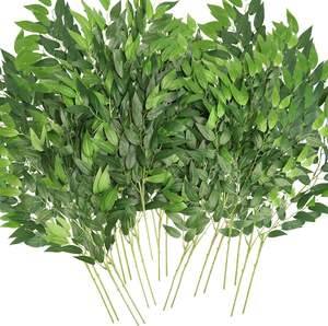 Plantes et fleurs artificielles en gros (feuilles d'eucalyptus et de saule) pour la décoration intérieure et les arrangements floraux - Plastique/<span class=keywords><strong>Tissu</strong></span> tressé - Product Image 2