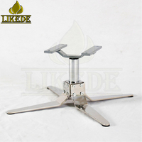 Base de chaise pivotante en acier inoxydable massif de qualité supérieure, base de chaise 4 étoiles de luxe pour salon, bureau, hôtel, mobilier OEM