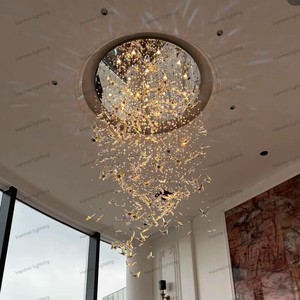 Lámpara de Cristal de Lujo para Sala de Estar o Dormitorio, Diseño de Araña, Luces Colgantes para Restaurante, Hotel, Escaleras, Modelo HM-C8623, Luz de Mariposa - Product Image 2