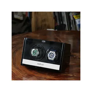 2023 Driklux Custom Logo High Gloss wood 2 Double watch Luxury Watch Box Luxury Wooden Case Winder Geen Watches